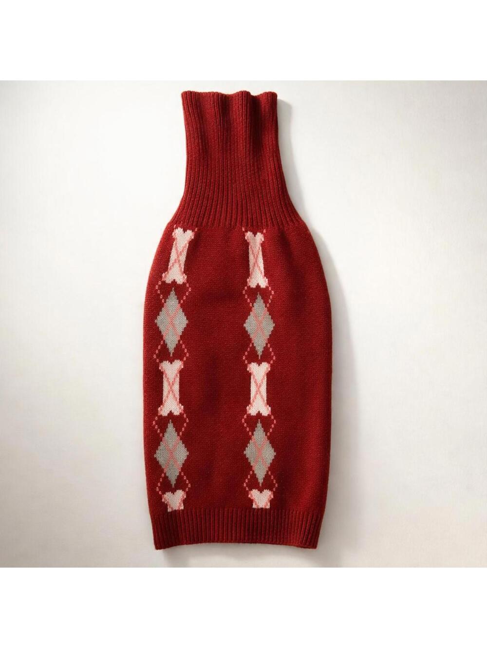 Companion Road X-Large Red Argyle Pet Sweater